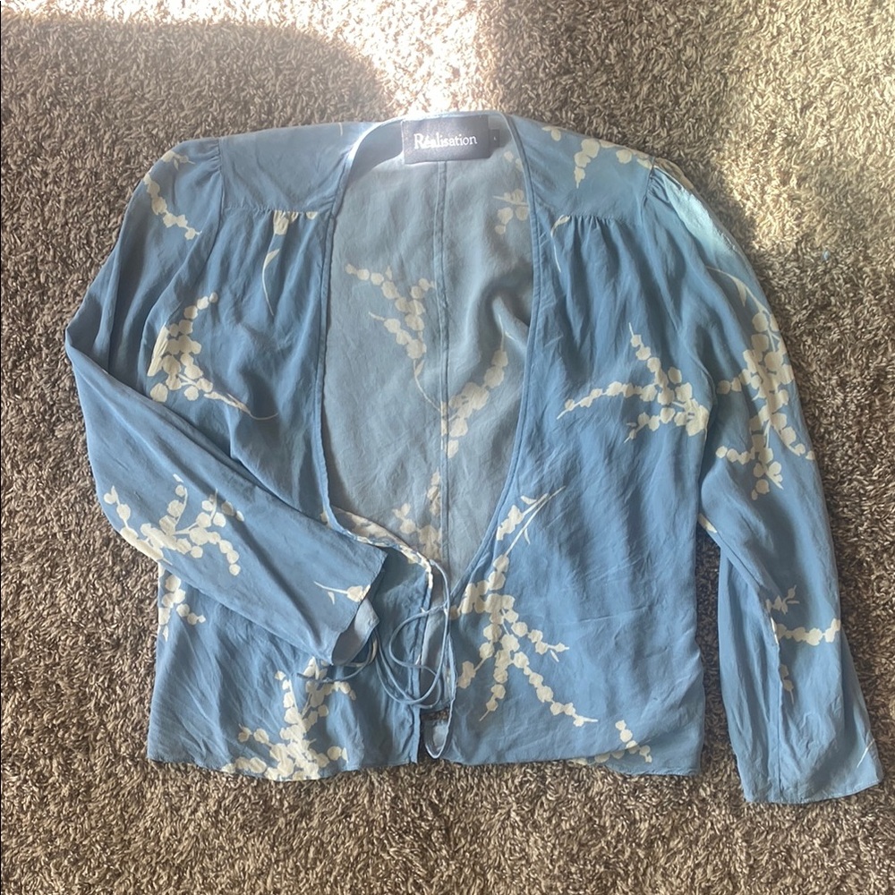 Blue Floral Cardigan